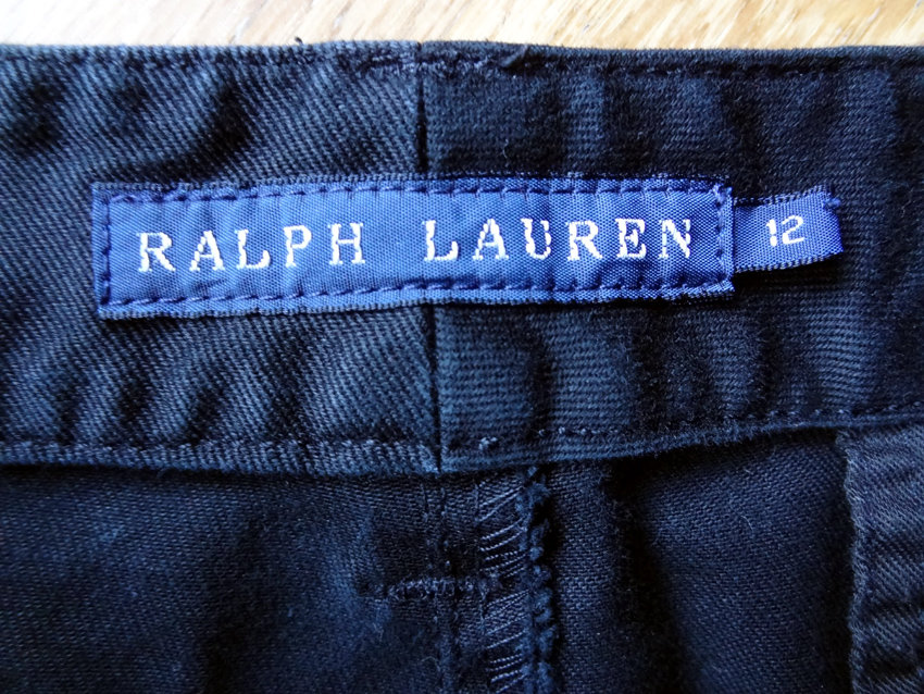 Ralph Lauren Chino Gr. 12, 38 40 schwarz Hose Stoff