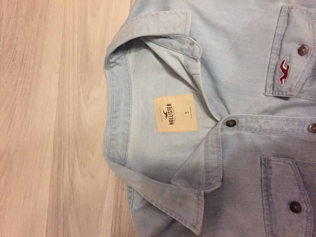 Hollister Jeanshemd Gr.S tolle Farbe für den Sommer:)