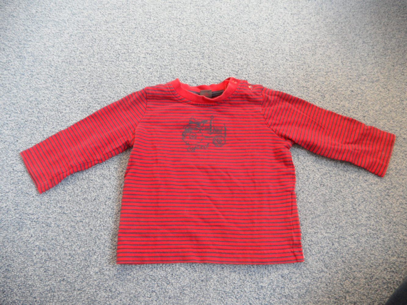 Esprit Langarmshirt Ringel Traktor