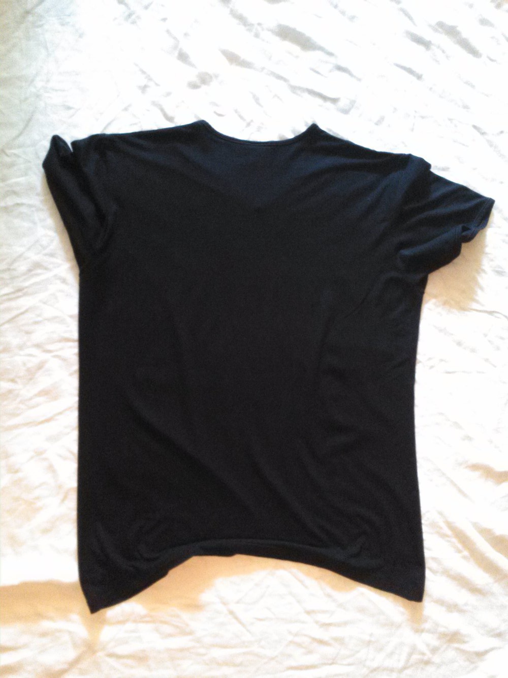 Schönes schwarzes Stretch T-Shirt mit V - Ausschnitt Gr. XL von TCM