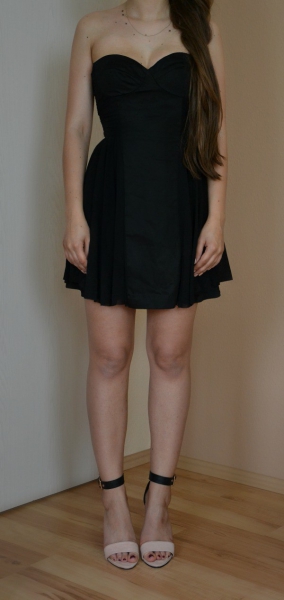 Schwarzes Bustier Minikleid Kleid Tüll Skater Dress Elise Ryan 34 36 XS S Blogger Party NEU