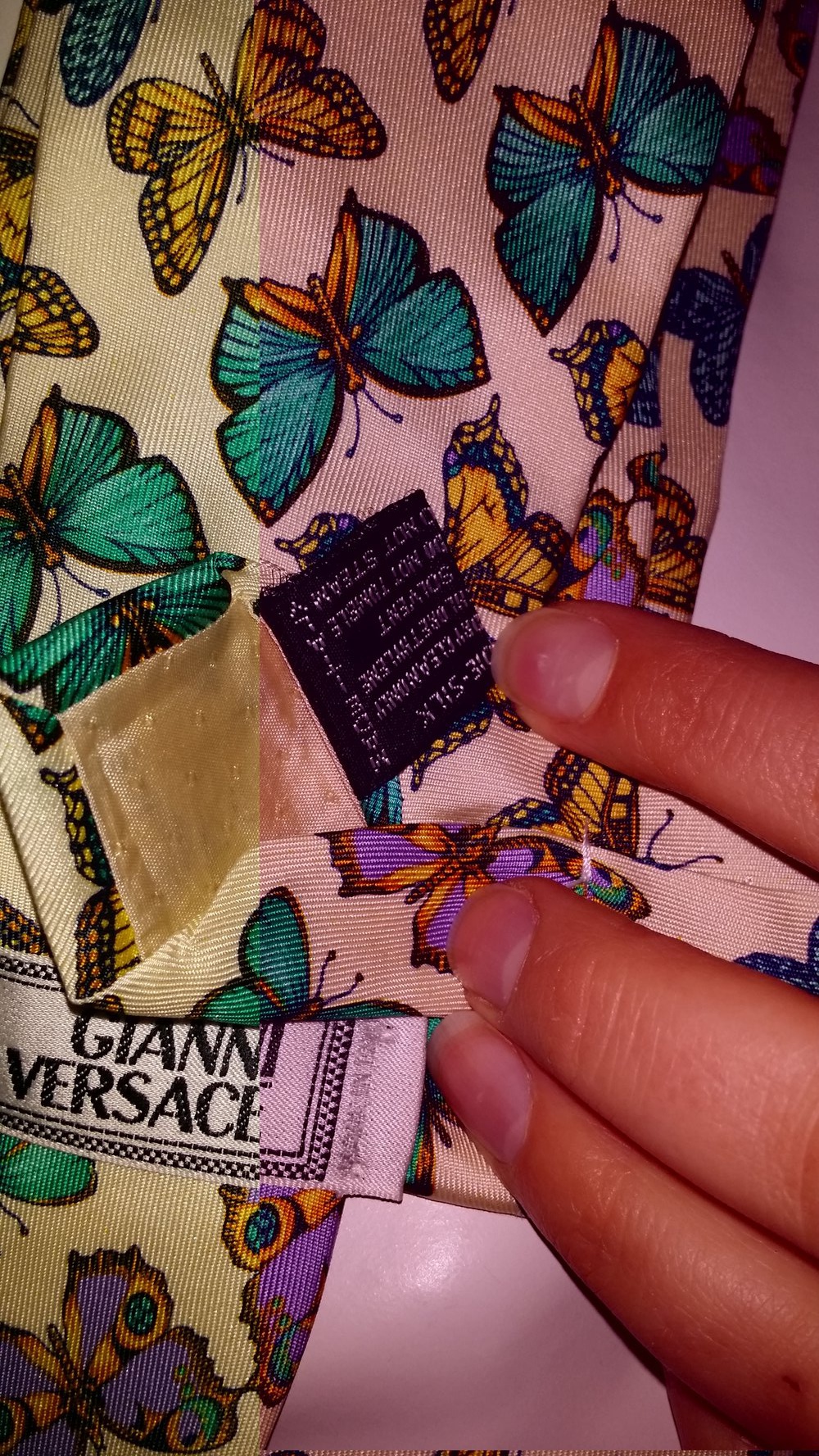 Versace-Seidenkrawatte aus der Schmetterlingsphase - neu