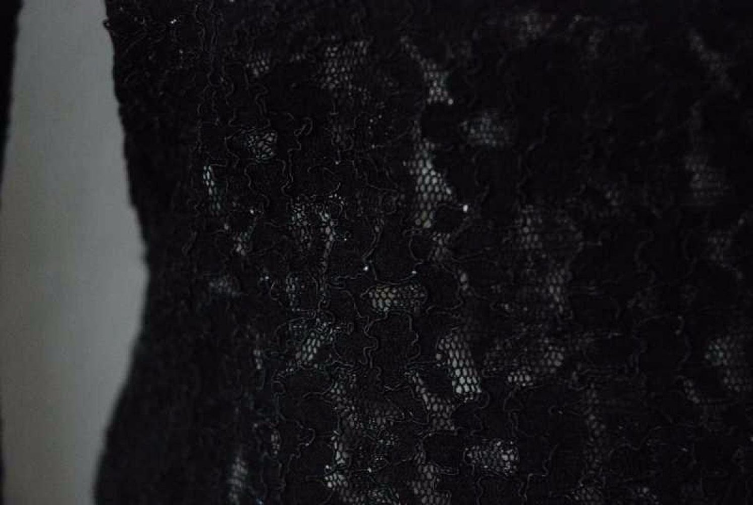 Schwarzes 90s 90er Spitzentop