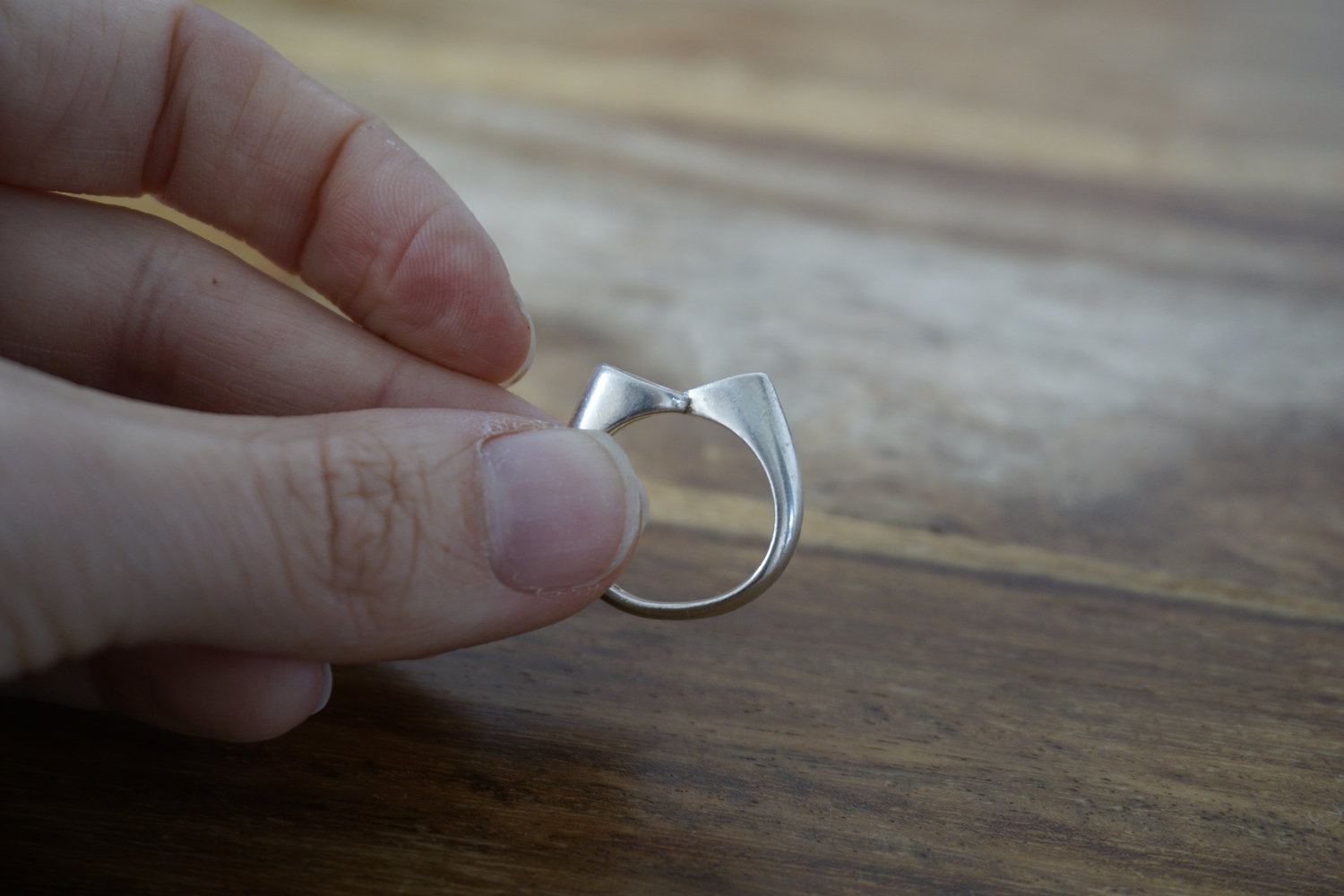 schöner Ring 925 silber mit Echtstein braun beige 56/57