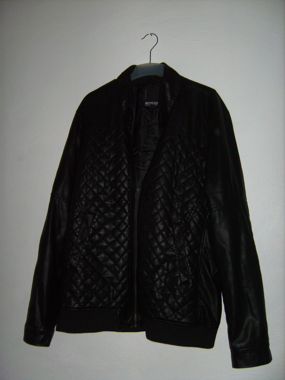 *** Jacke New Yorker, Biker-Look, XL, schwarz, Kunstleder, Stylische Herrenjacke Steppnaht Bomber Jacke Sportiv