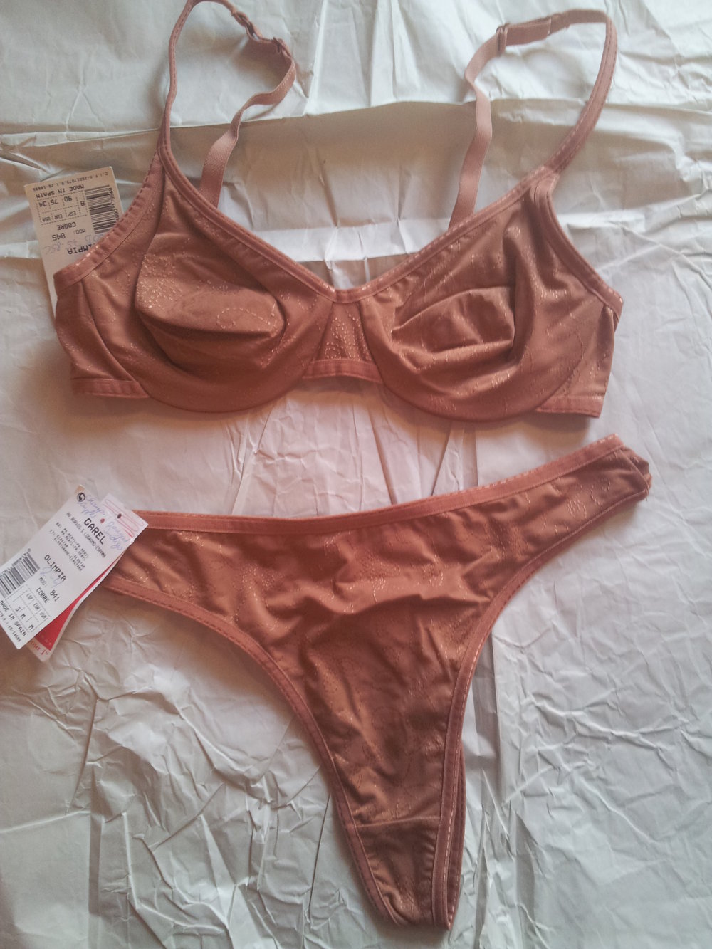 Garel, Olimpia Set braun mit Tanga, 75B/M