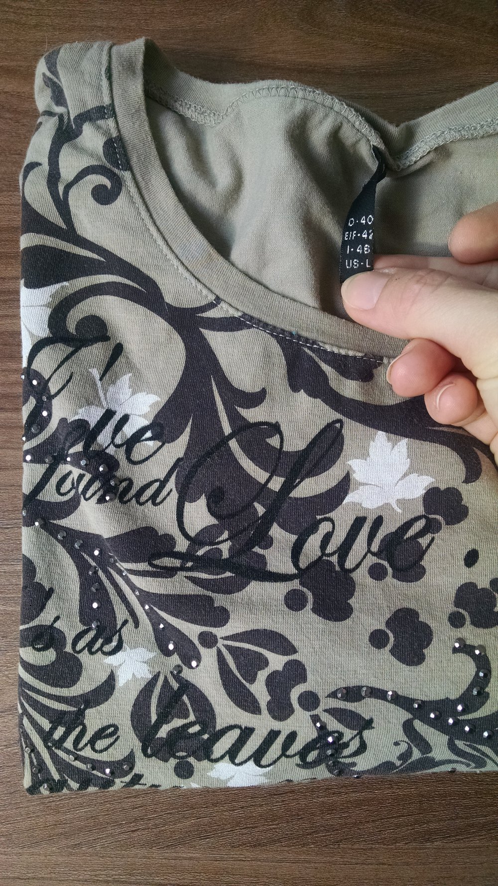 Blumenranken - T-Shirt Gr. L