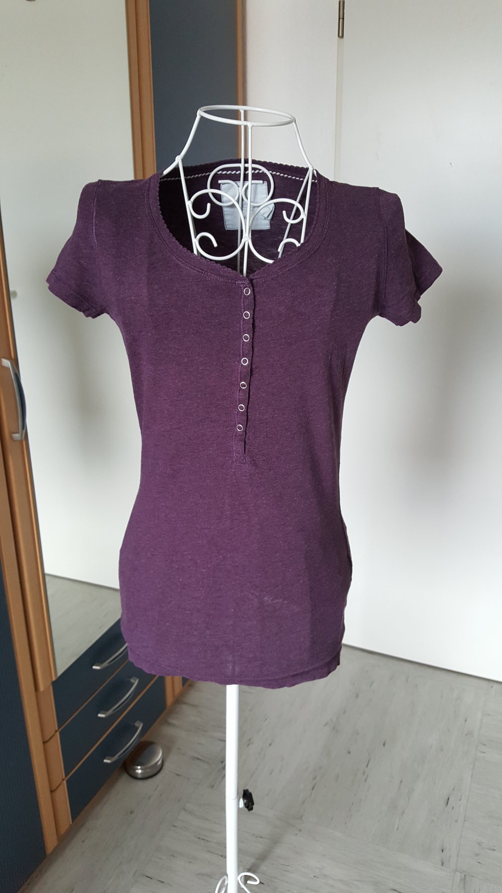 447. Lila T-Shirt von L.O.G.G. , Gr. XS