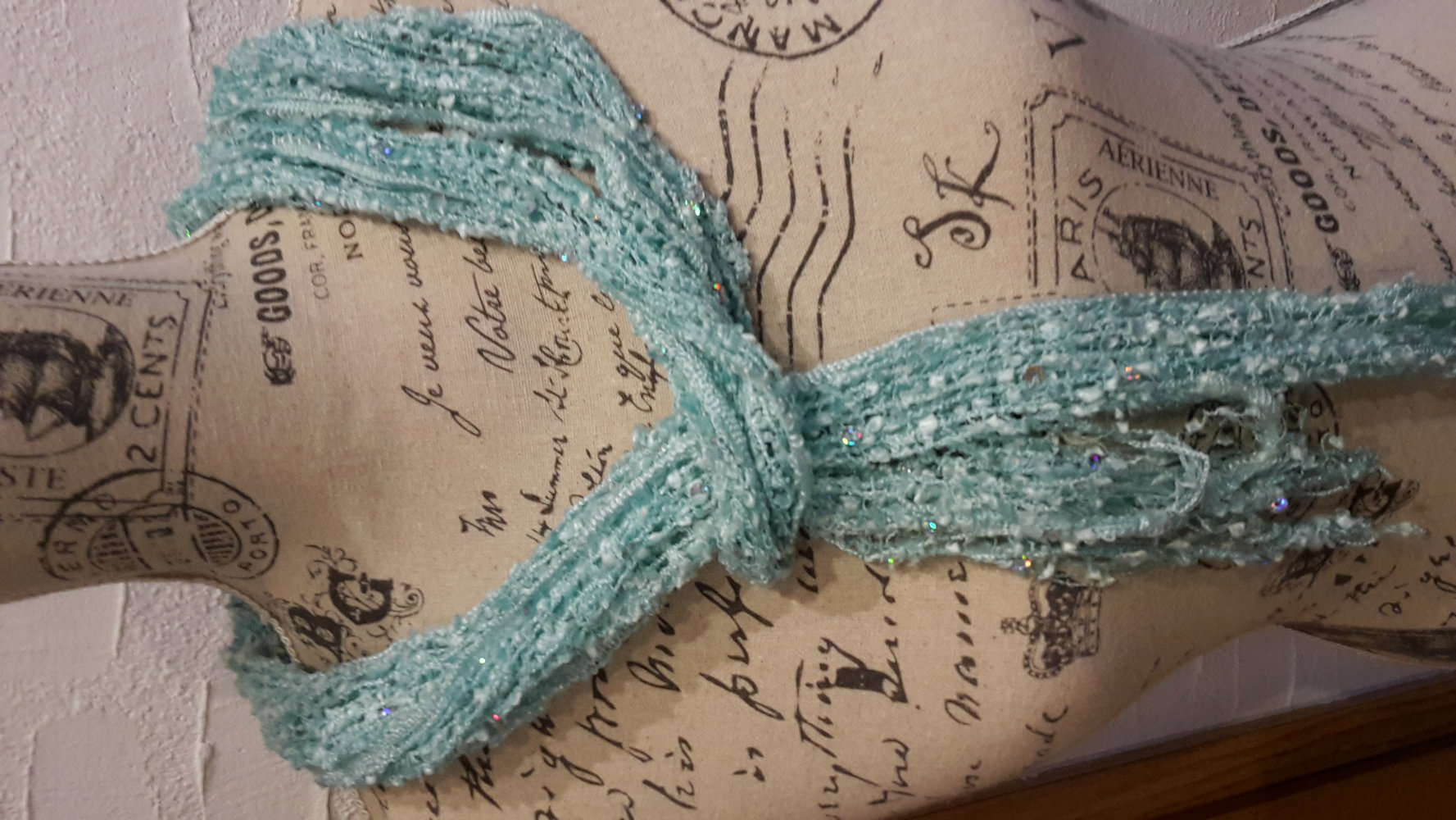 blau türkis pailetten schal tuch assesoires glitzer