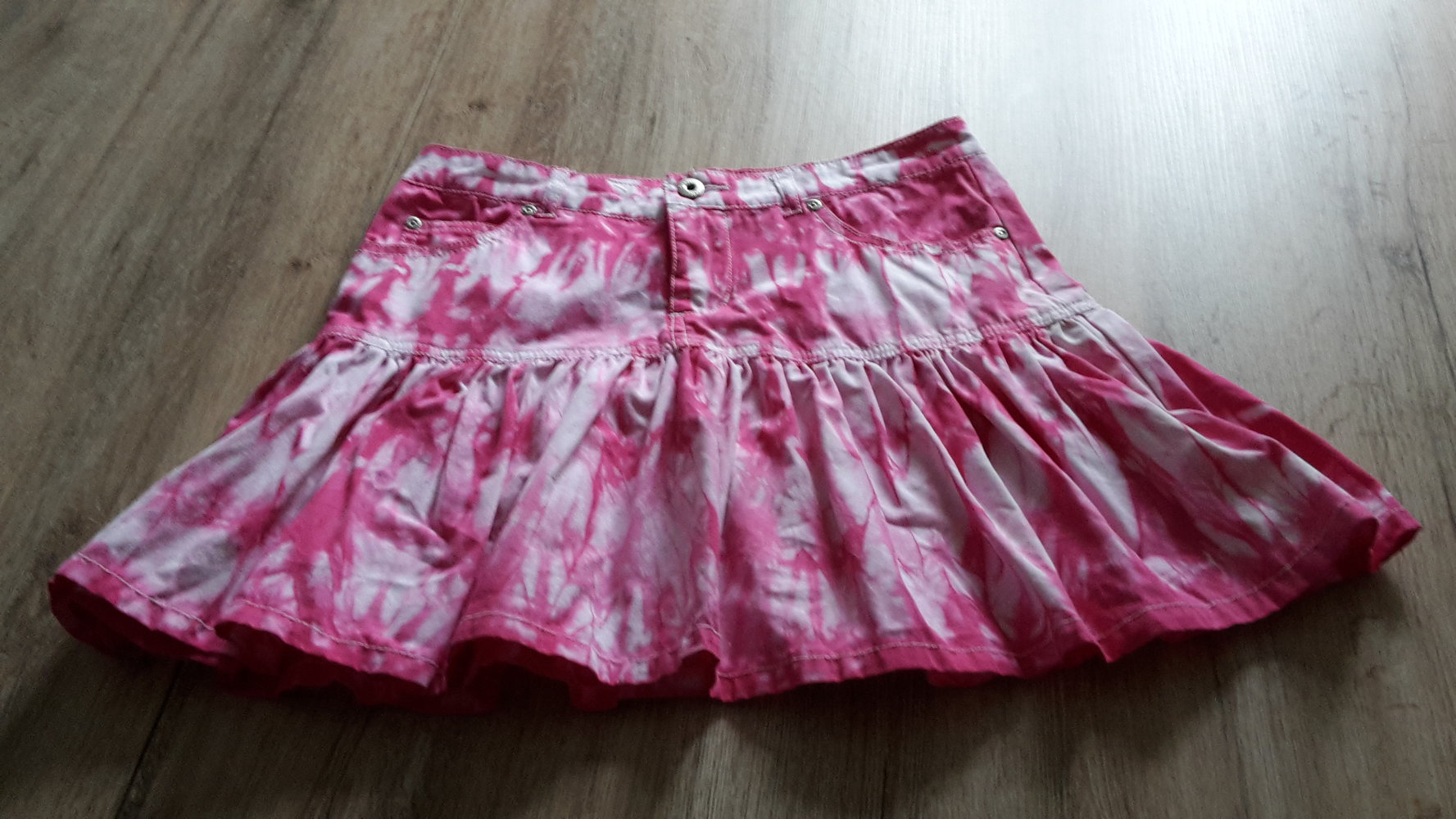 Camouflage Rock Pink weiß Faltenrock 