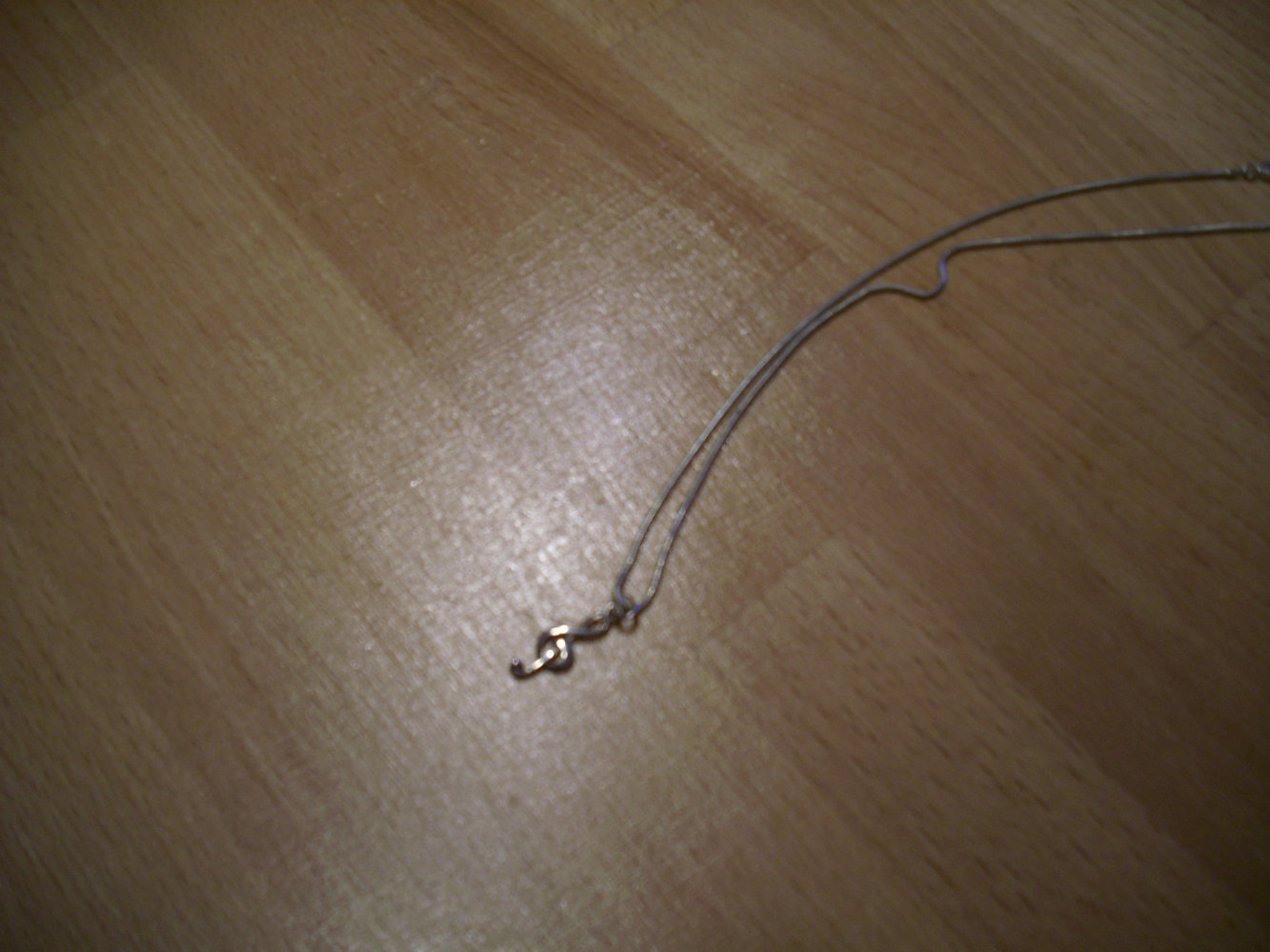 Silberkette mit Notenschlüssel versilbert, Kette mit Anhänger Musical, Motto Schmuck Silber