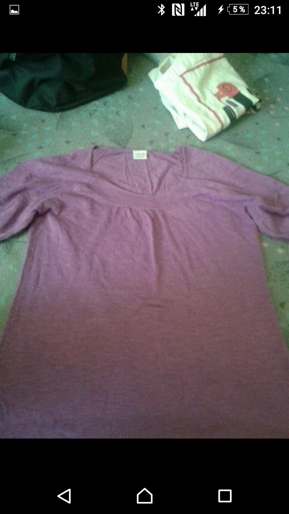 Lila Oberteil aus wolle oversize esprit