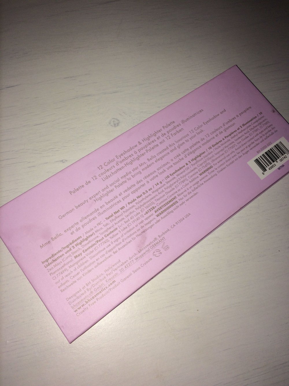 Neue Mrs Bella Eyeshadow Palette BH Cosmetics