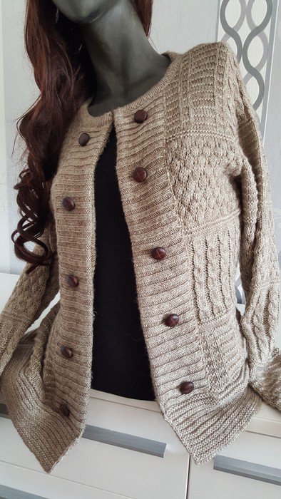 Warmer Cardigan braun Strick M L 38 40