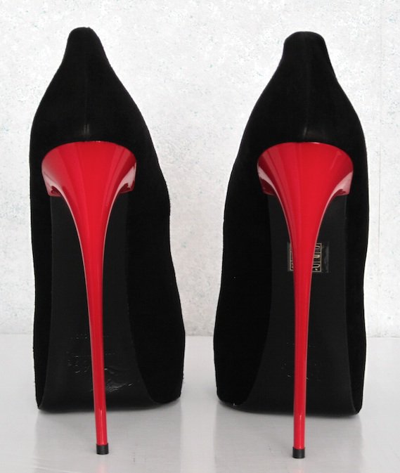 Sexy Plateau Peeptoe Pumps Highheels Gr. 43 schwarz/rot neu