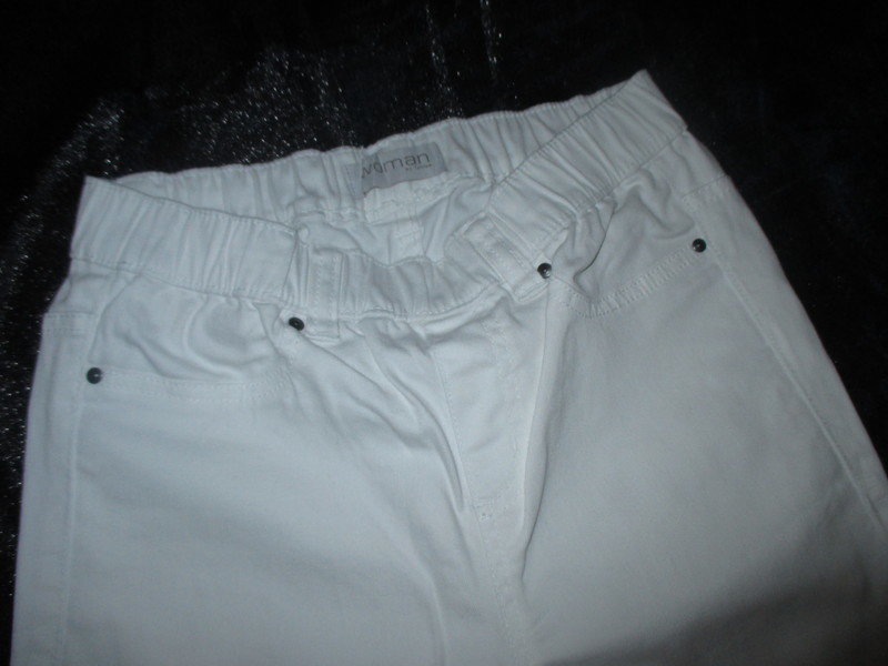 NEU Pinup Style Capri Jeans Hose mit Gummizug 