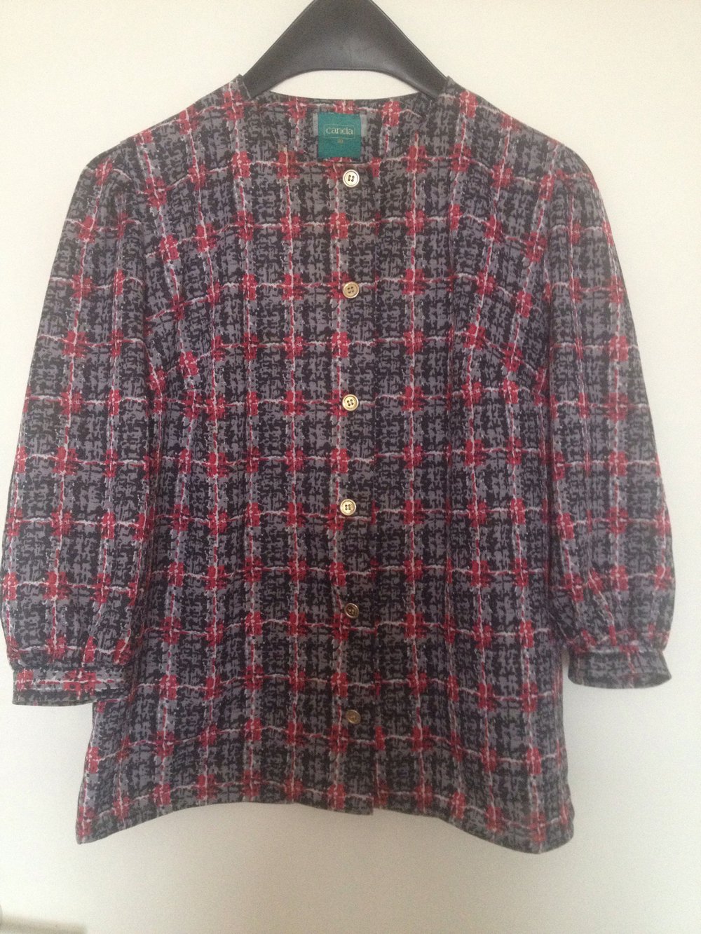 Exklusive Vintage 3/4 Armel Bluse 