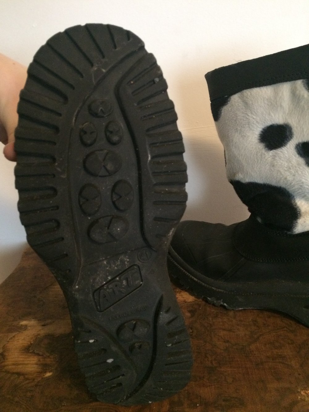 Snowboots Kuhfell Winter Profil warm