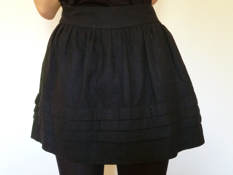 Topshop Rock schwarz Taillenrock high waist Wollrock