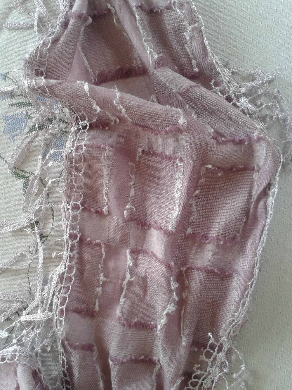 Tuch Fransen helllila rosa