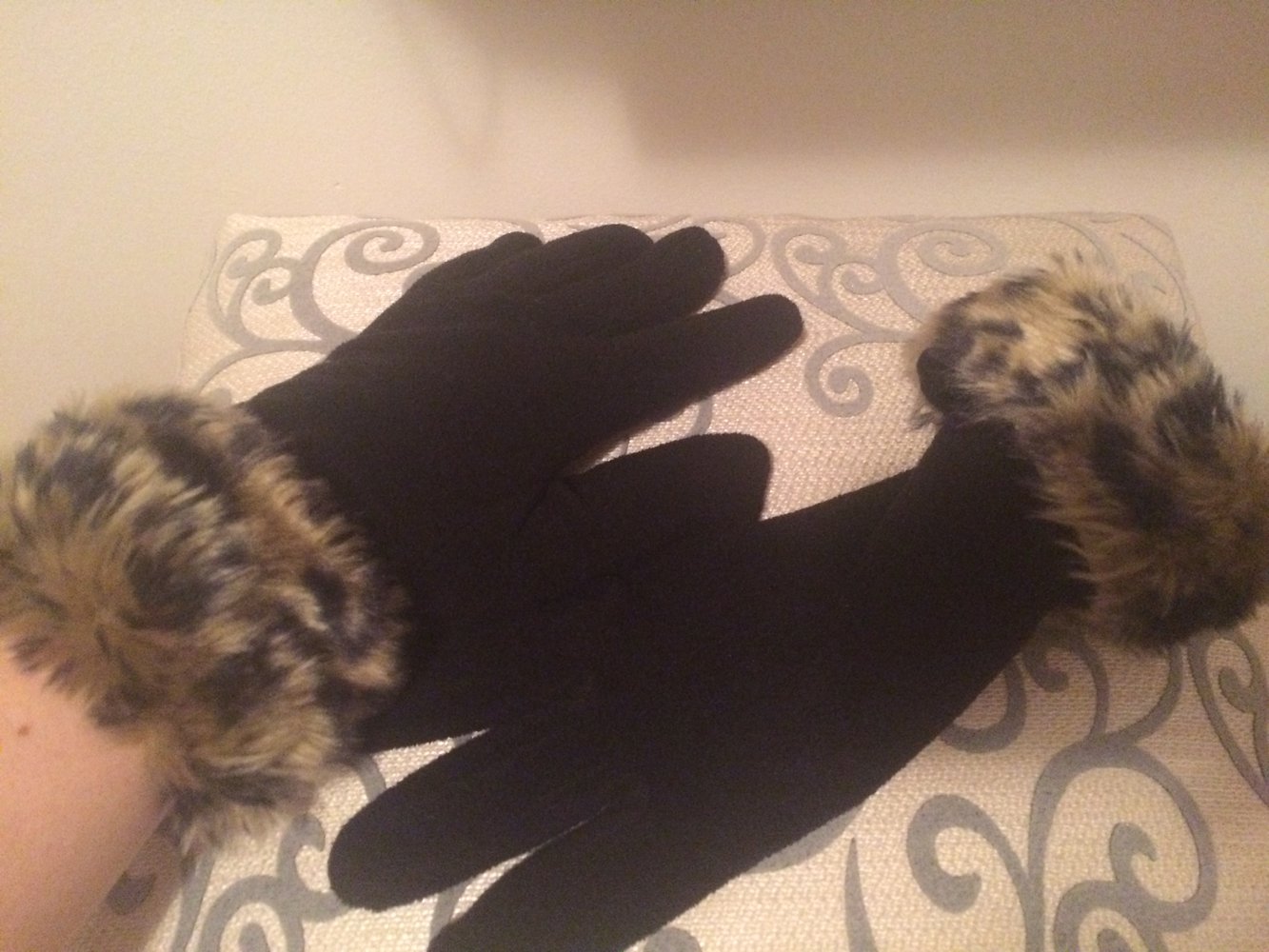 Handschuhe Stoff leo elegant