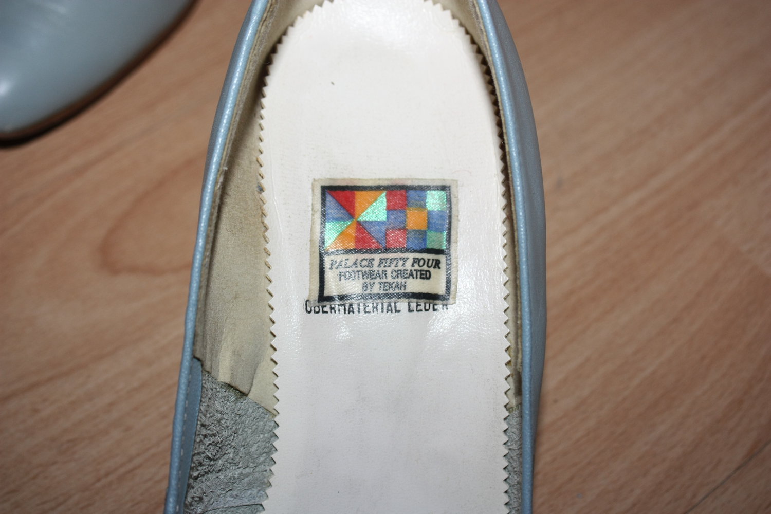 Pumps grau blau, Echtleder, Gr. 39 1/2