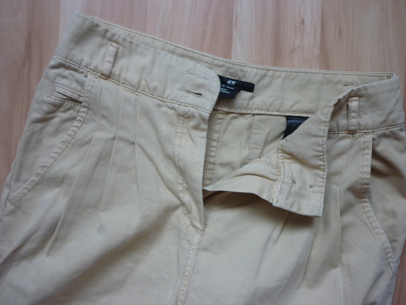 H&M High Waist Chino Shorts Hose beige Größe 34 XS