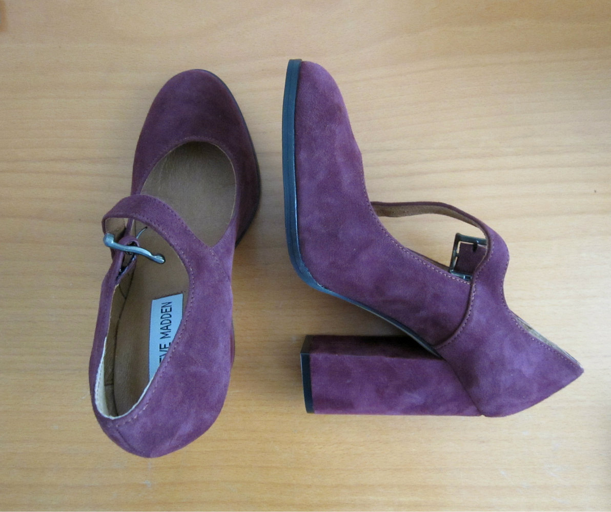 Pumps pflaume plum bordeaux aubergine Steve Madden Echt-Leder NEU