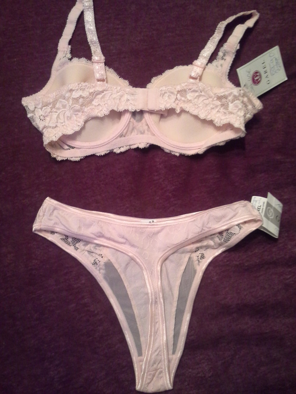 Garel Hanna, rosa Set, BH 75A/B, Tanga M
