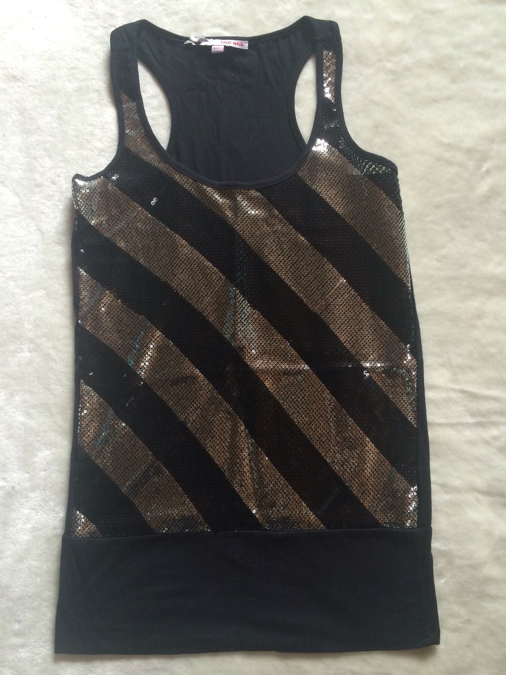 -NEU- Pailletten Top Größe M (38) Glitzer Glamour Party