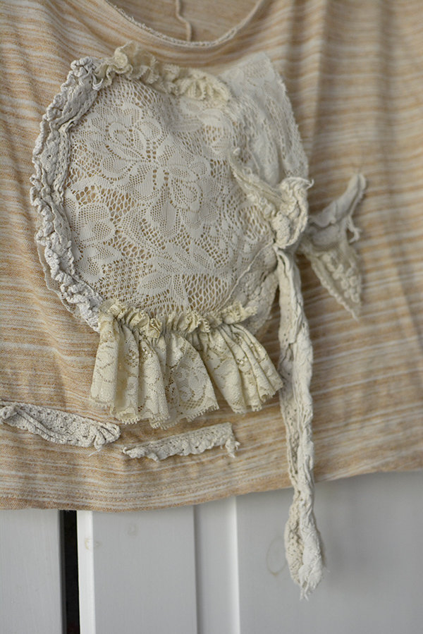 Mori Girl  Steampunk / Sweet Lolita /Dolly Kei T-Shirt / Crop Top mit Spitzenverzierung aus Japan