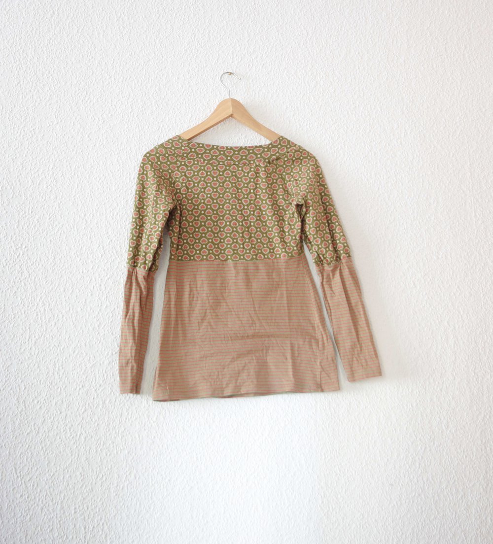 Blutsgeschwister Thermal Gr. S 36 38 Longsleeve grün orange