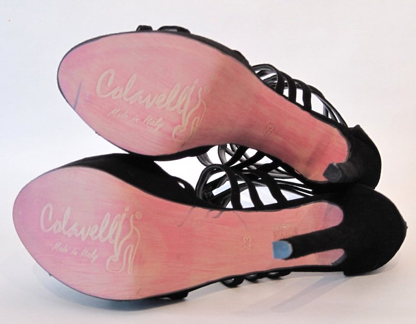 Sexy Plateau Sandalette Highheels Gr. 43 schwarz neu