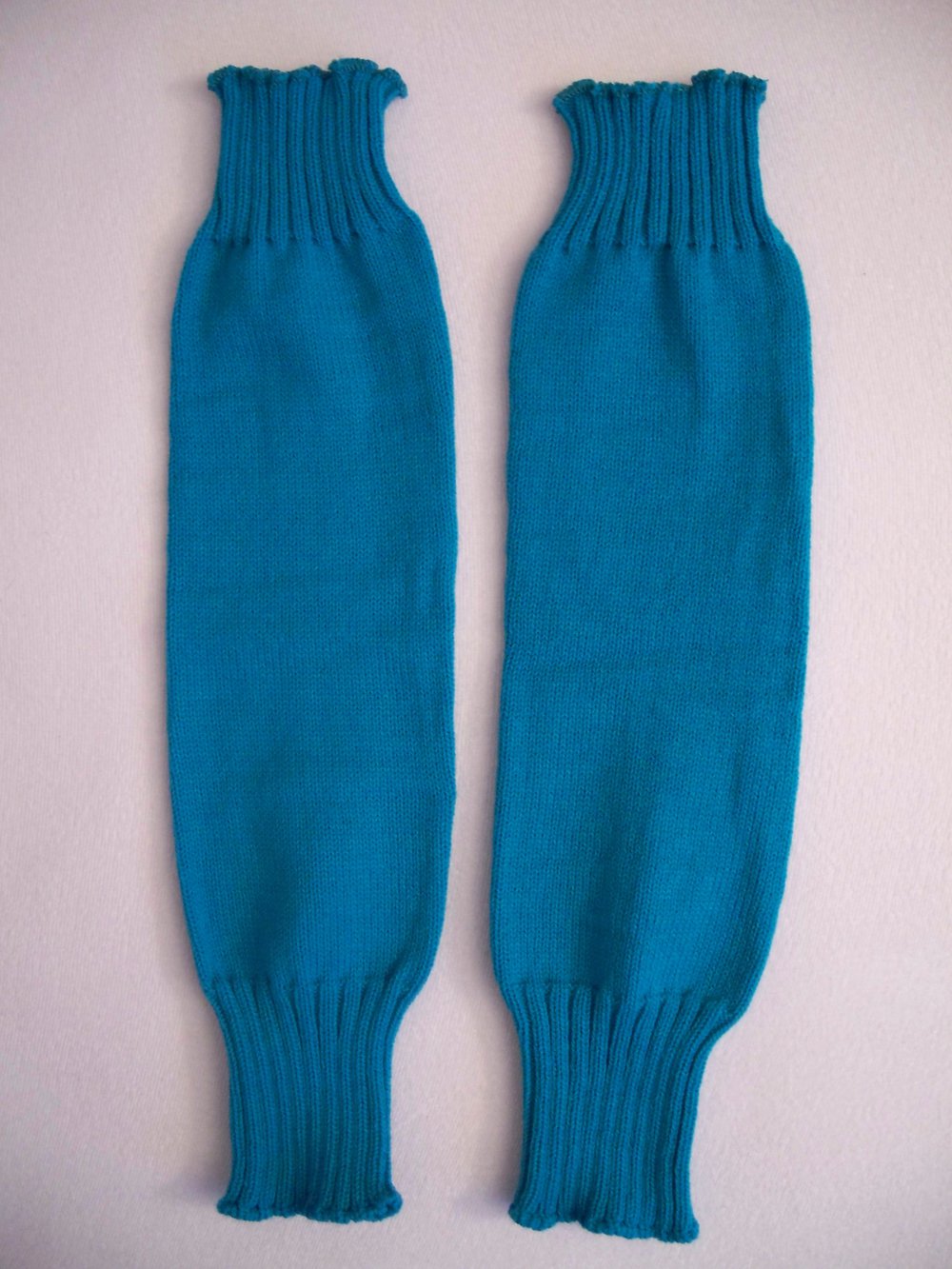 VINTAGE// Stulpen in einem grün-türkisfarbenem Ton