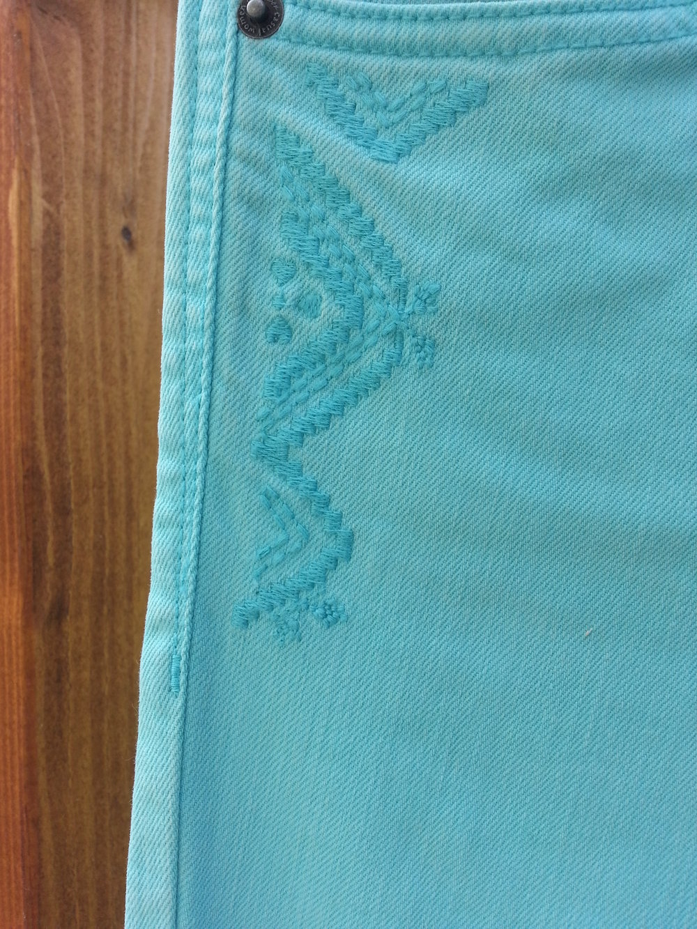 Jeans türkis 7/8 Sommer Hose Basic Denim s.Oliver