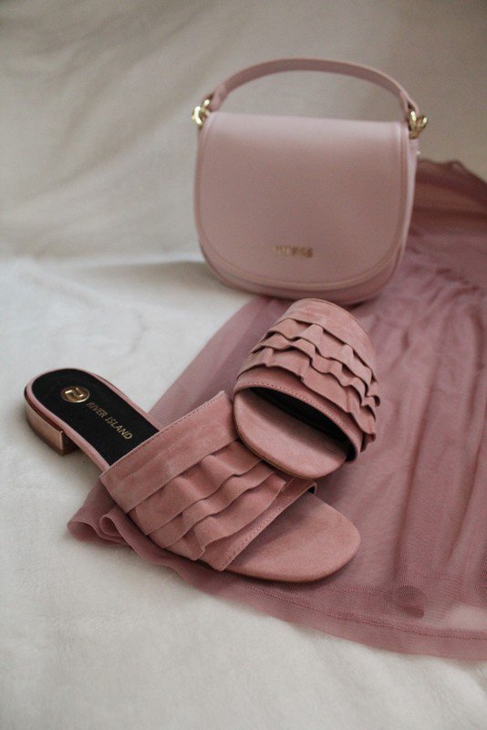 Schlappen altrosa River Island Größe 36