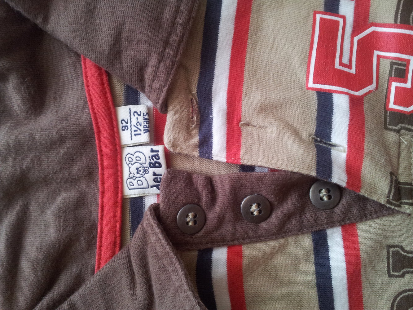 Polo-Shirt Bob der Bär Gr. 92 beige