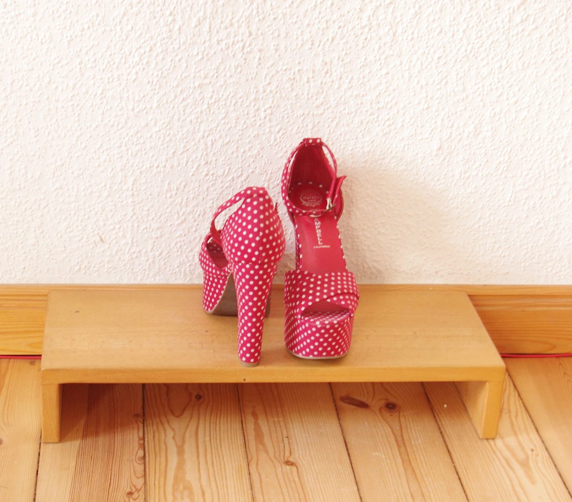 Jeffrey Campbell Gr. 41 El Carmen Plateau Schuhe Sandalen rot weiß Polkadots