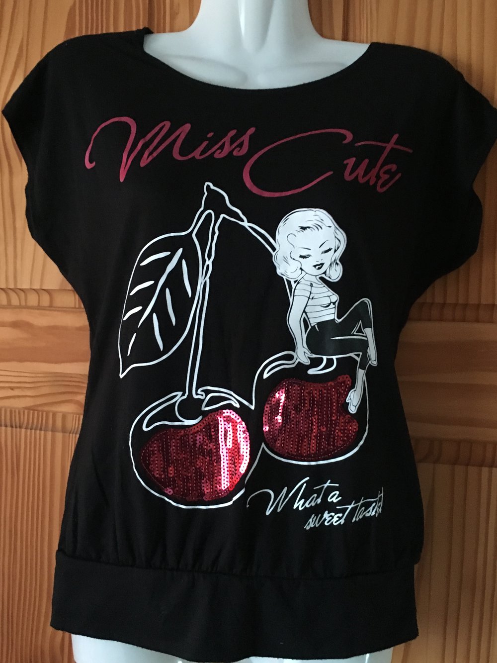 Neues T shirt, schwarz, Blouson, Top