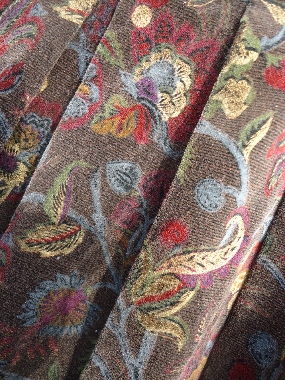 Vintage Faltenrock mit Blumen-Print