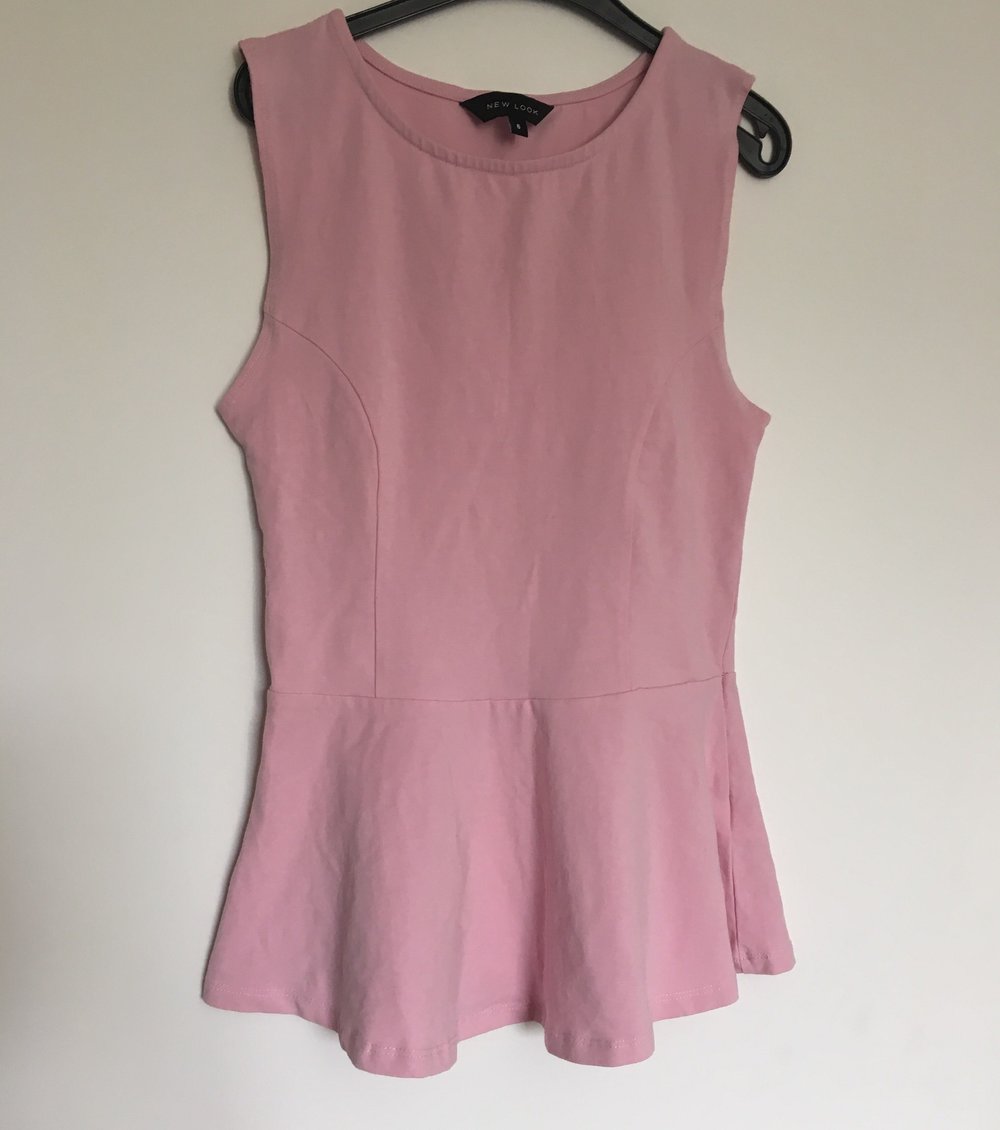 Schößchen-Oberteil peplum top rosa rose Blogger 