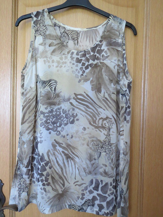 Top, Sommertop, grün-beige, Gr.36/38