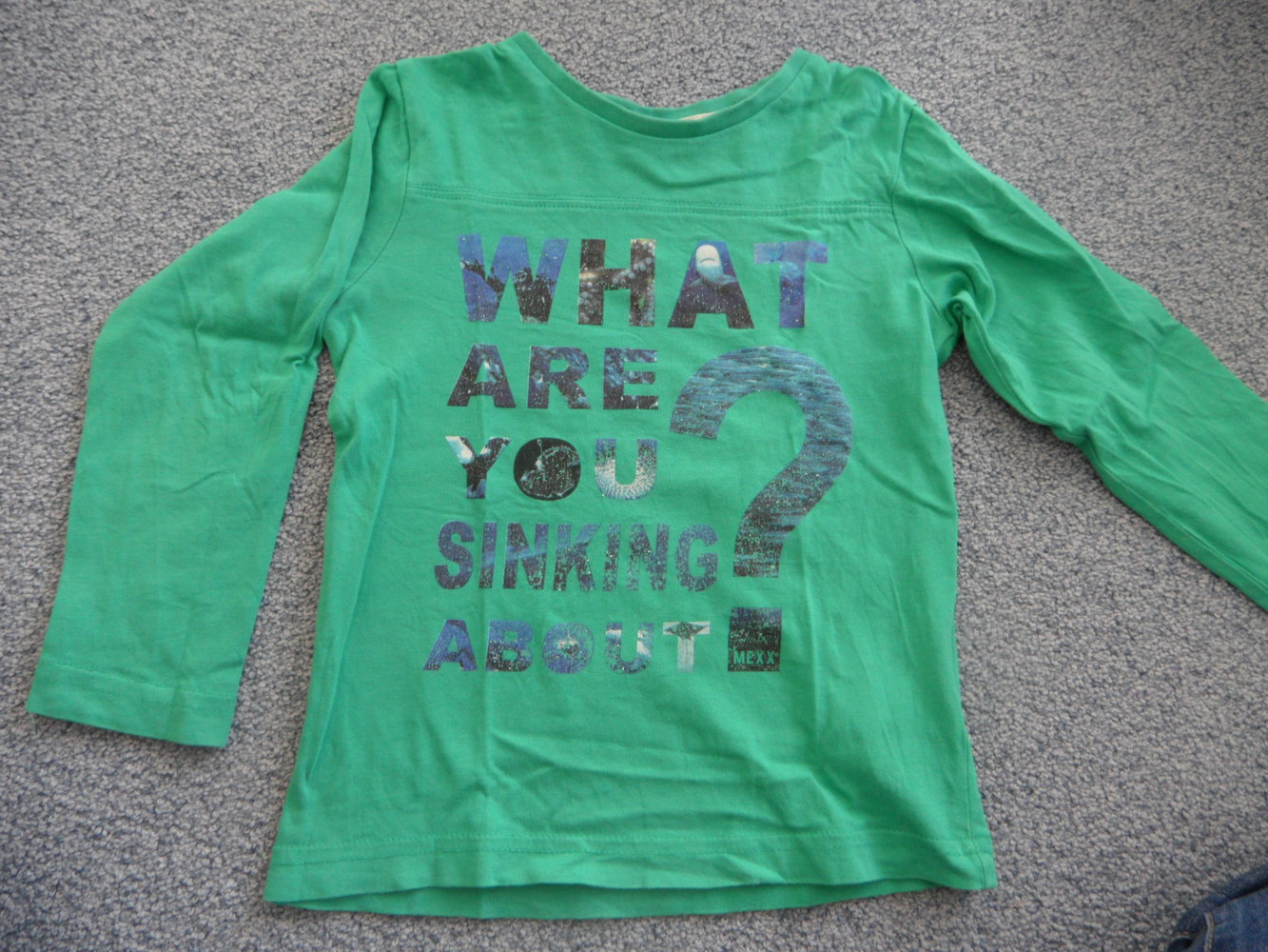 Mexx tolles Langarmshirt mit Spruch Gr. 98/104 passt ab 92