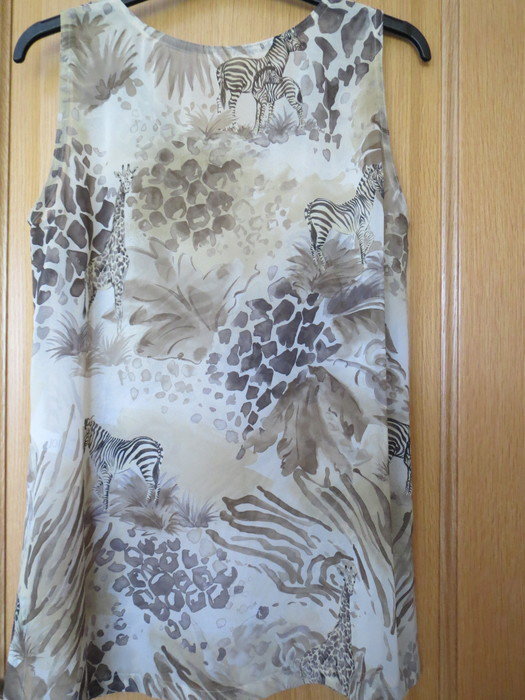 Top, Sommertop, grün-beige, Gr.36/38