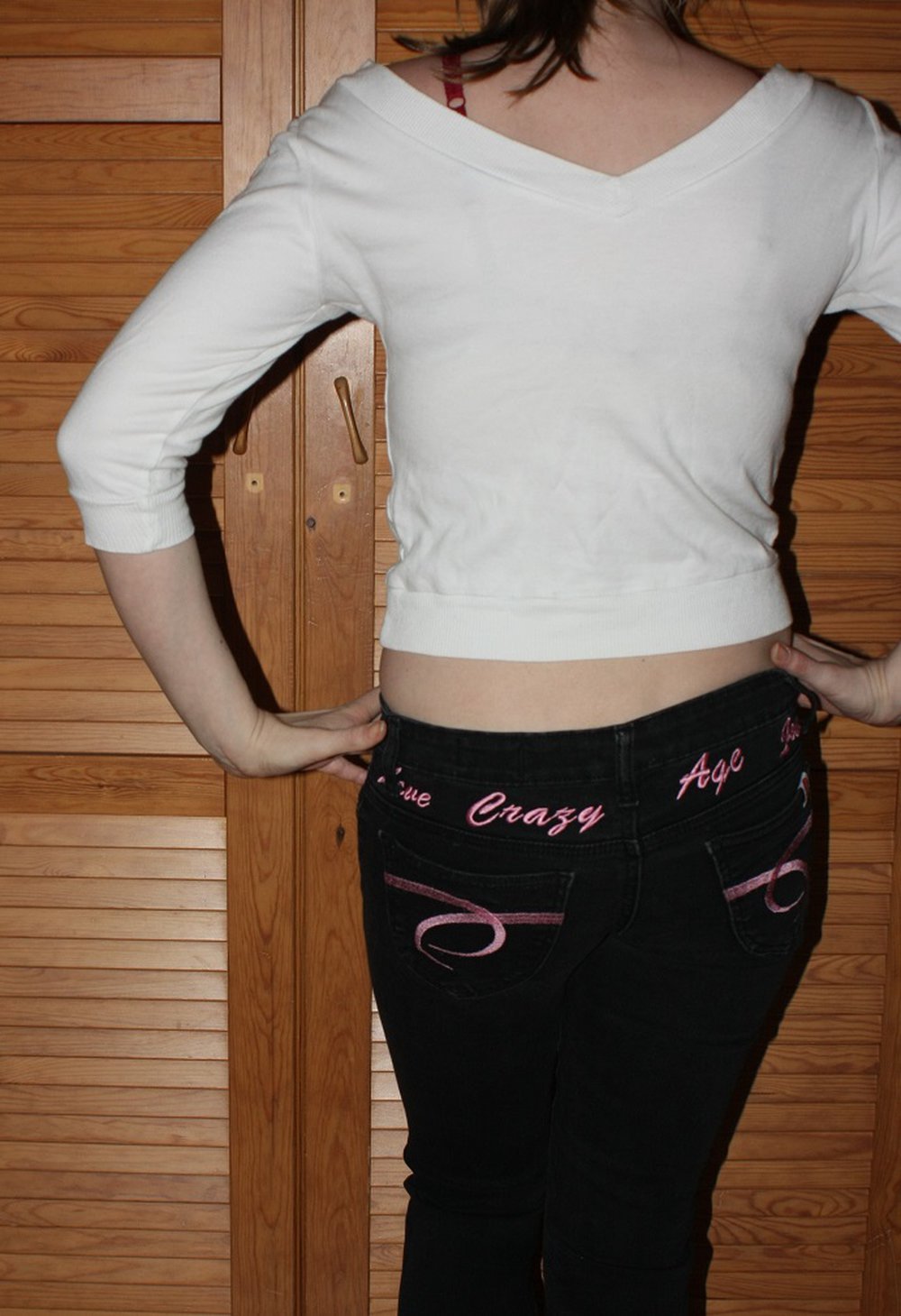 Top 3/4 Arm von Madonna, Gr. S, V-Ausschnitt vorne sowie am Rücken