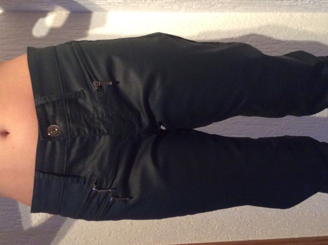 Mac Damen Lederhose Lederimitat Jeans Kunstleder neuwertiger Zustand Röhre 