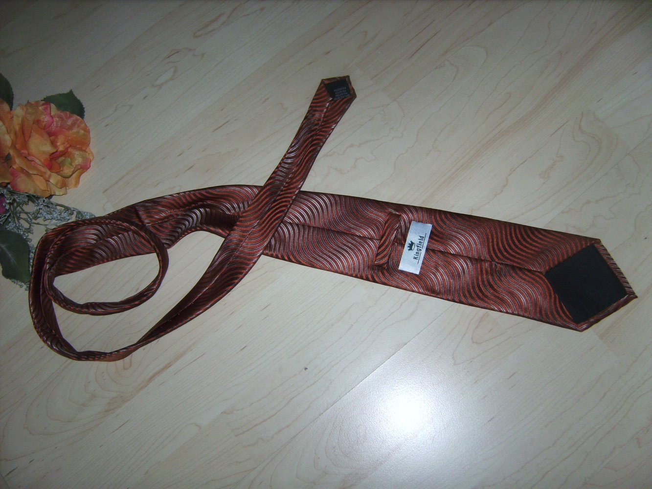 Krawatte, Retro Rostbraun Glamour Herrenkrawatte Bühnen-Accessoire, Uniform 70th, Vintage, Schlips