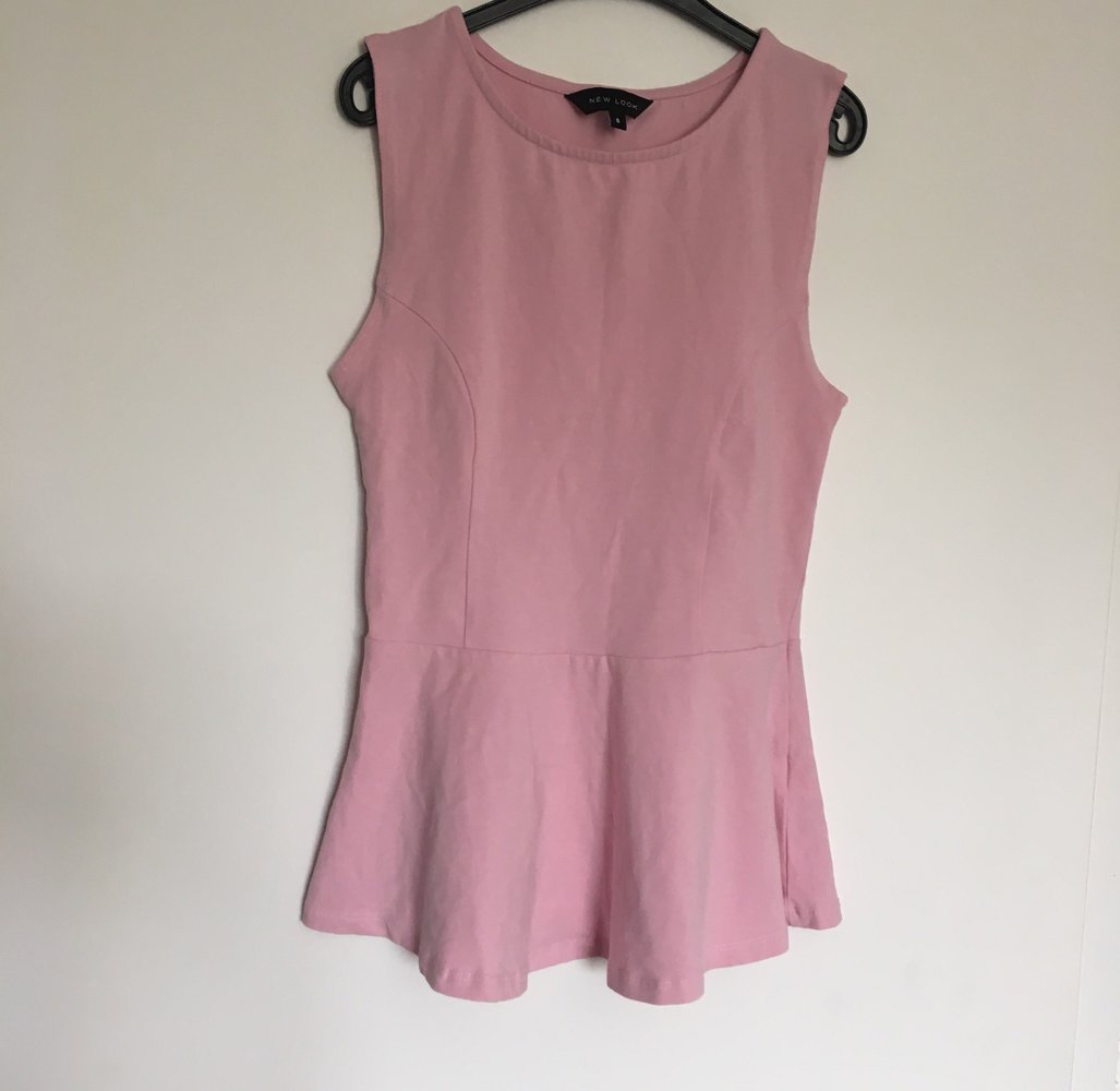 Schößchen-Oberteil peplum top rosa rose Blogger 
