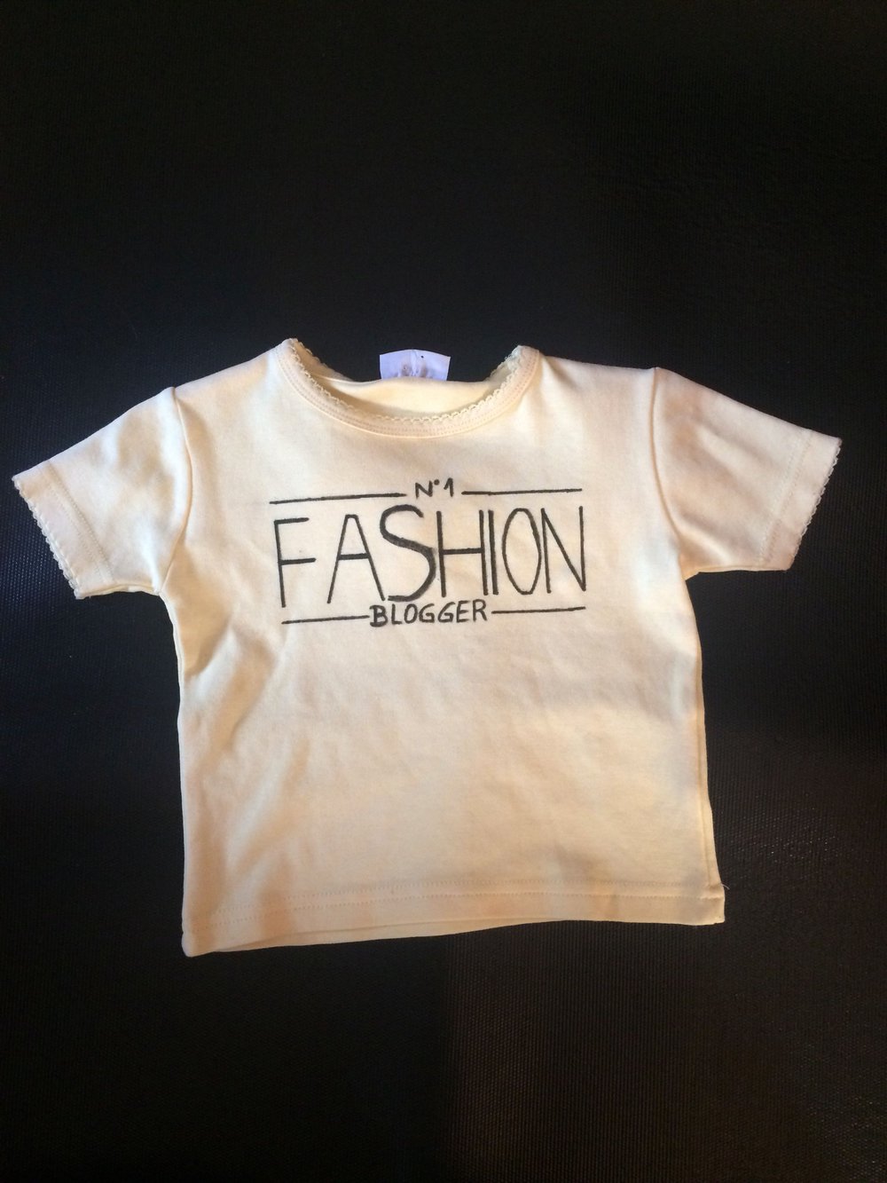 Baby / Kinder T-Shirt gelb Fashion Blogger Selfmade DIY Gr. 98 neu