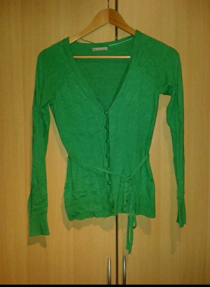 Grasgrüner Cardigan
